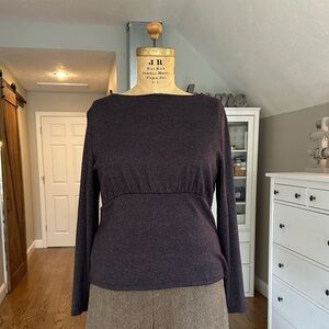NWOT XL Banana Republic dark purple colored top with flecks of silver.